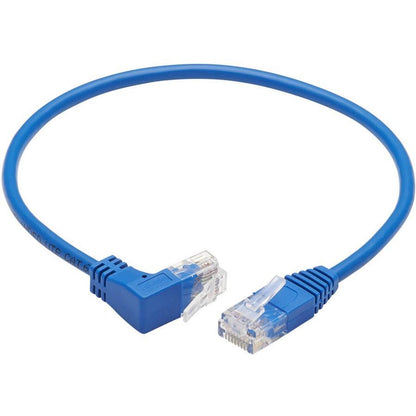 Tripp Lite N204-S01-Bl-Up Up-Angle Cat6 Gigabit Molded Slim Utp Ethernet Cable (Rj45 Right-Angle Up M To Rj45 M), Blue, 1 Ft. (0.31 M)