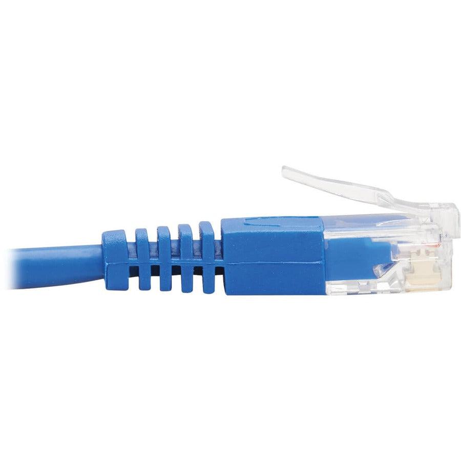 Tripp Lite N204-S02-Bl-Dn Down-Angle Cat6 Gigabit Molded Slim Utp Ethernet Cable (Rj45 Right-Angle Down M To Rj45 M), Blue, 2 Ft. (0.61 M)