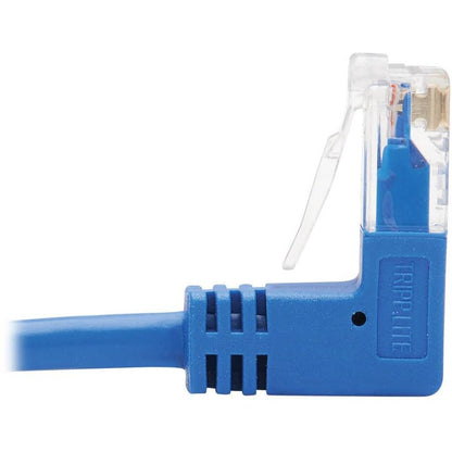 Tripp Lite N204-S02-Bl-Dn Down-Angle Cat6 Gigabit Molded Slim Utp Ethernet Cable (Rj45 Right-Angle Down M To Rj45 M), Blue, 2 Ft. (0.61 M)