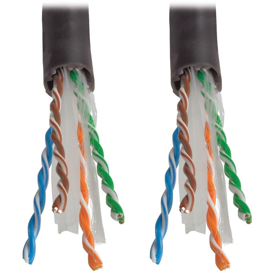 Tripp Lite N224-01K-Bk Cat6 Gigabit Solid Core Plenum-Rated Utp Cmp Pvc Bulk Ethernet Cable, Black, 1000 Ft. (304.8 M)