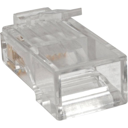 Tripp Lite N230-100-Str Cat6 Rj45 Modular Plug For Round Stranded Utp Conductor 4-Pair, 100 Pack