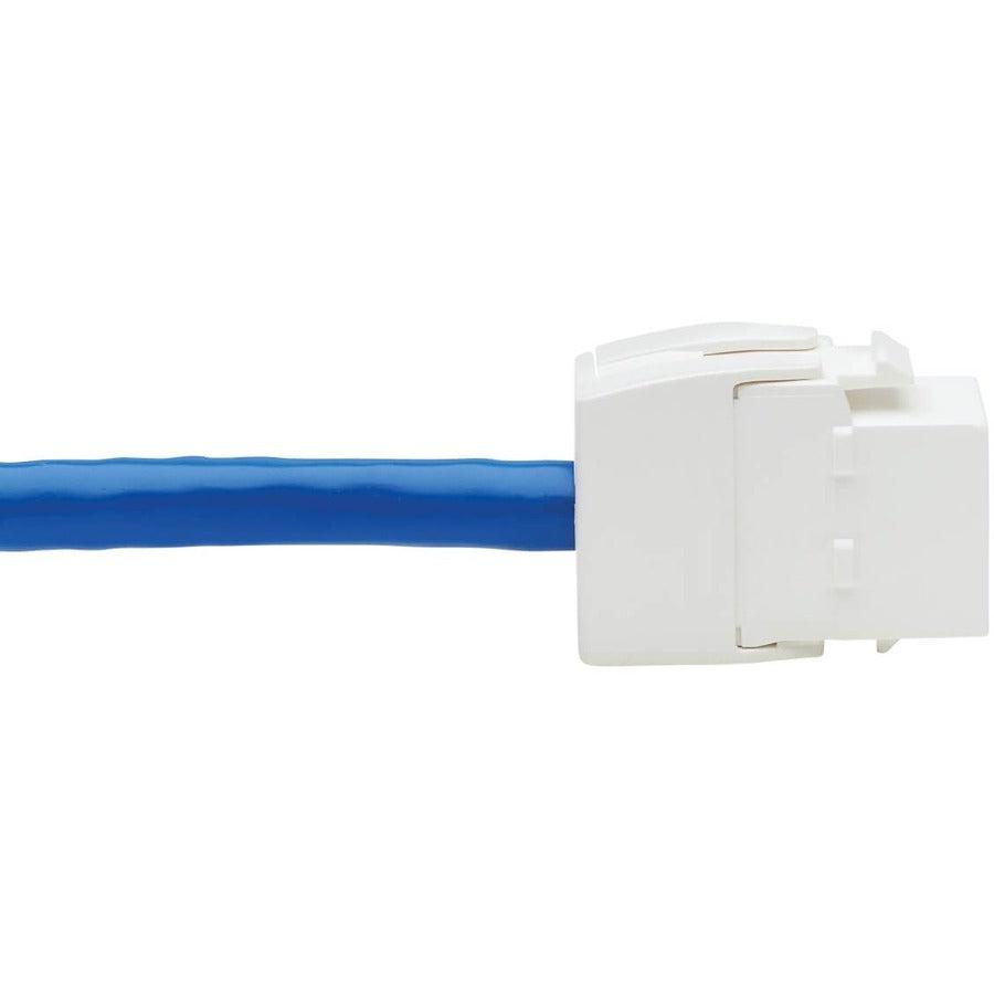 Tripp Lite N237-F18N-Whsh Cat6 Keystone Jack Cable Assembly - Unshielded, Poe+, Rj45 M/F, 18-In. (45.72 Cm), Blue