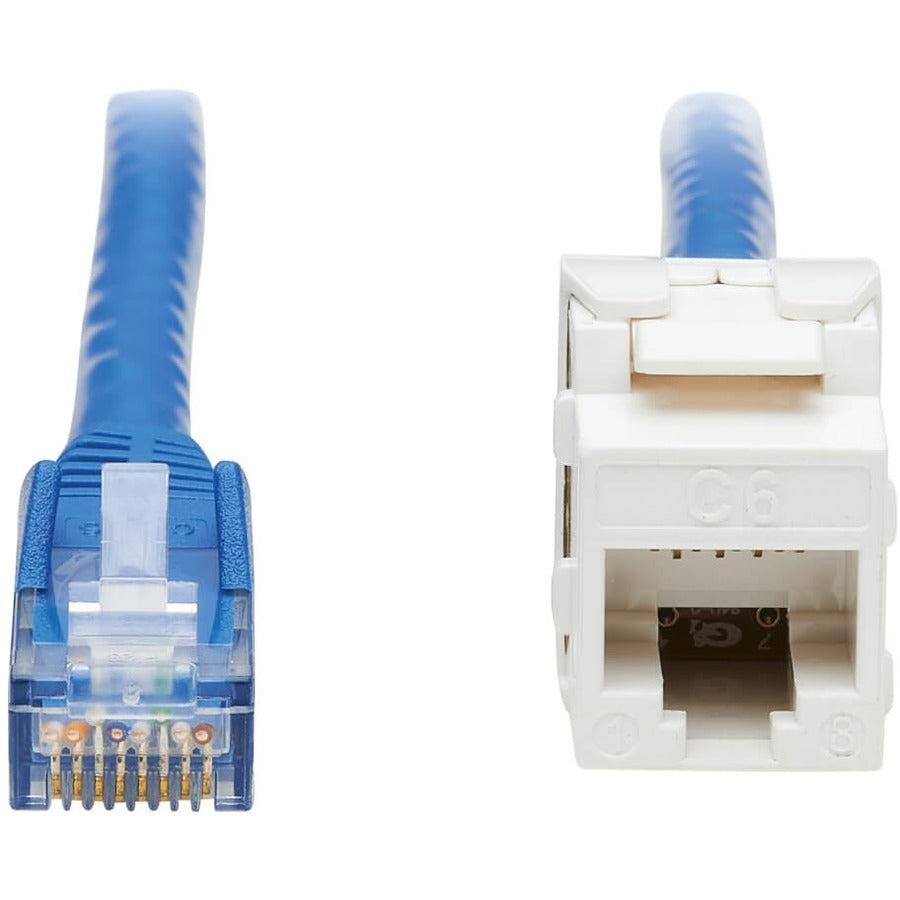 Tripp Lite N237-F18N-Whsh Cat6 Keystone Jack Cable Assembly - Unshielded, Poe+, Rj45 M/F, 18-In. (45.72 Cm), Blue