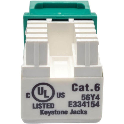 Tripp Lite N238-001-Gn Cat6/Cat5E 110 Style Punch Down Keystone Jack - Green, Taa