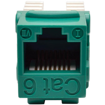 Tripp Lite N238-001-Gn Cat6/Cat5E 110 Style Punch Down Keystone Jack - Green, Taa