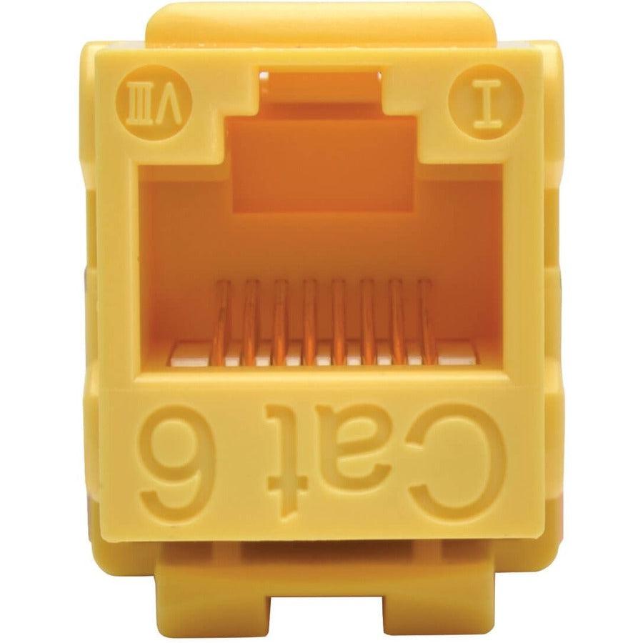 Tripp Lite N238-001-Yw Cat6/Cat5E 110 Style Punch Down Keystone Jack - Yellow, Taa