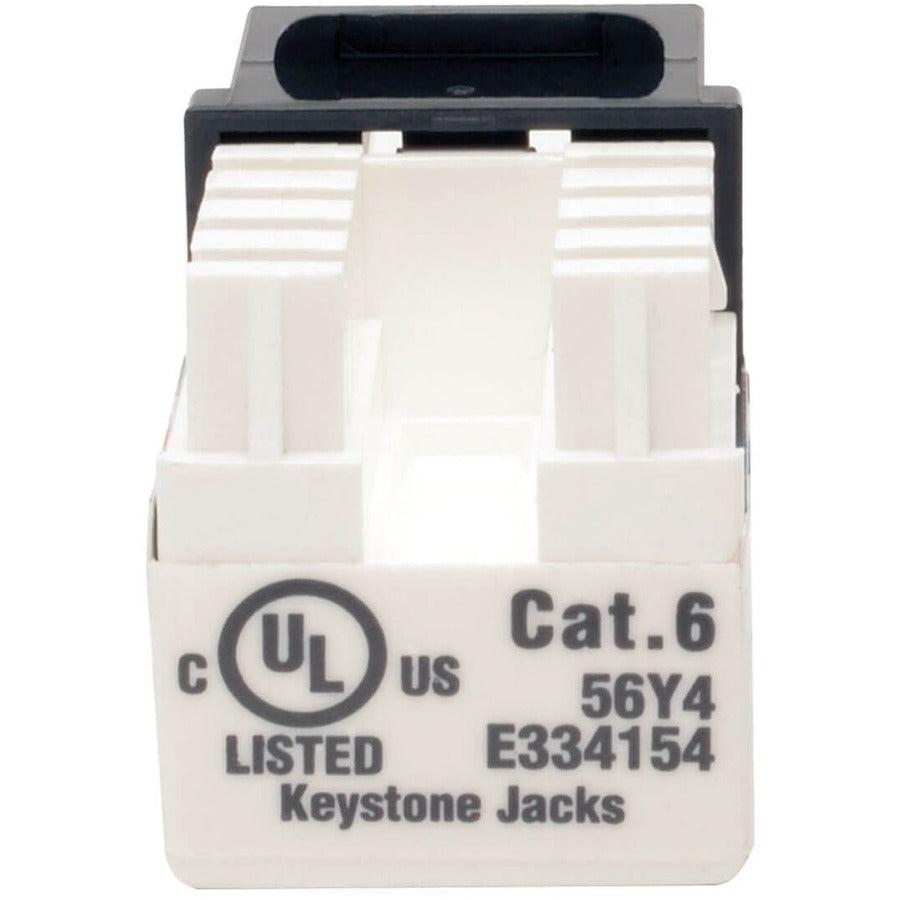 Tripp Lite N238-010-Bk Cat6/Cat5E 110 Style Punch Down Keystone Jack - Black, 10-Pack, Taa