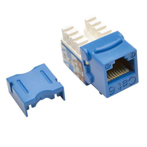 Tripp Lite N238-025-Bl Cat6/Cat5E 110 Style Punch Down Keystone Jack - Blue, 25-Pack, Taa