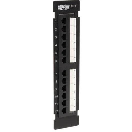 Tripp Lite N250-012 12-Port Cat6/Cat5 Wall-Mount Vertical 110 Patch Panel, Taa