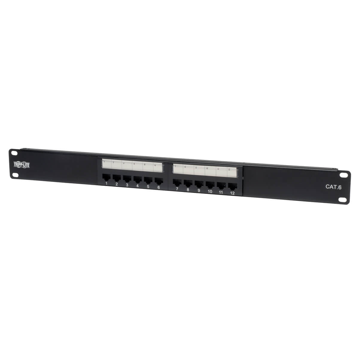 Tripp Lite N252-012 12-Port 1U Rack-Mount Cat6/Cat5 110 Patch Panel 568B, Rj45 Ethernet, Taa