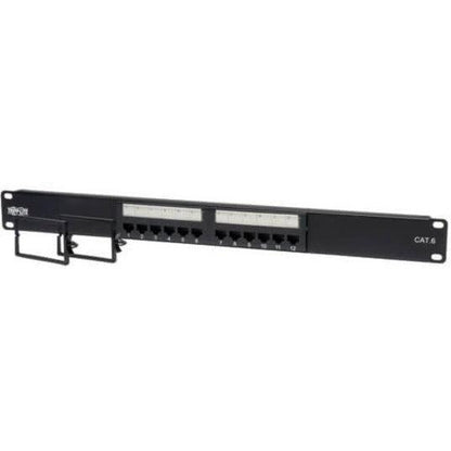 Tripp Lite N252-012 12-Port 1U Rack-Mount Cat6/Cat5 110 Patch Panel 568B, Rj45 Ethernet, Taa