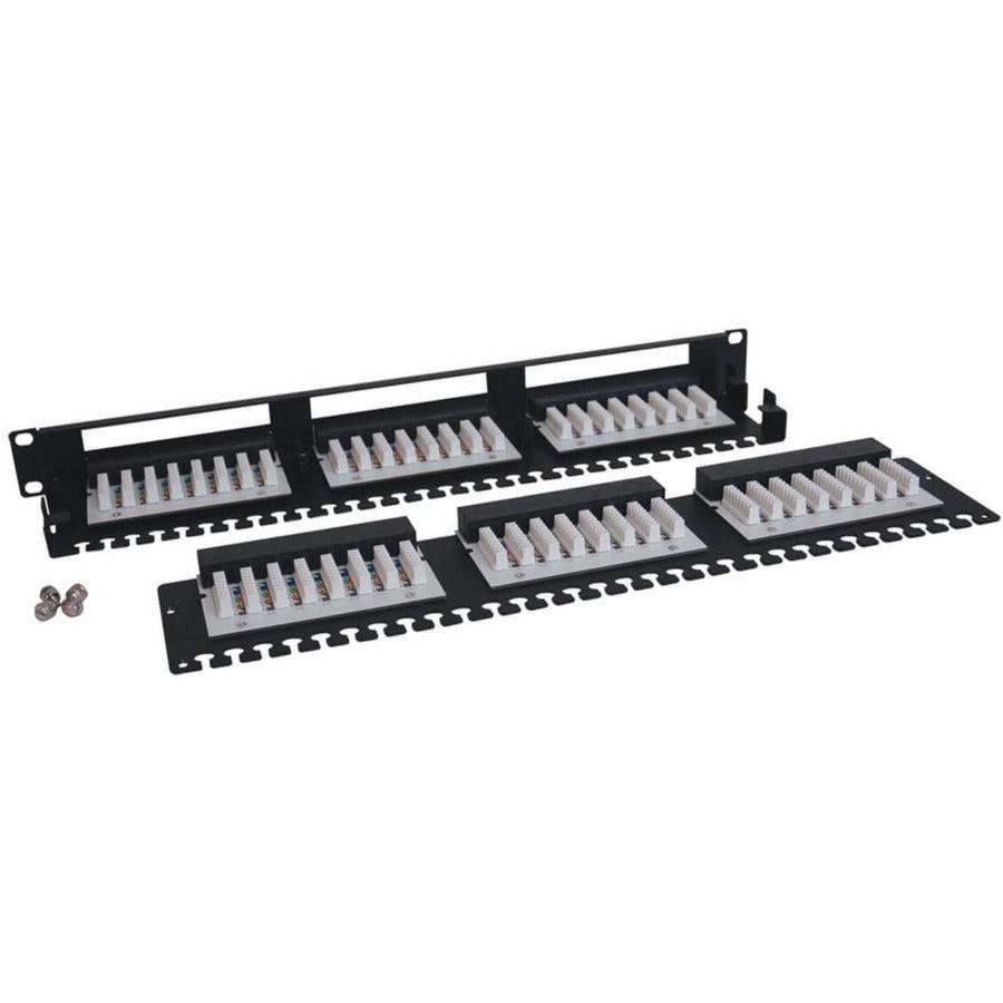 Tripp Lite N252-048-1U 48-Port 1U Rack-Mount Cat6/Cat5 High Density 110 Patch Panel, 568B, Rj45 Ethernet, Taa