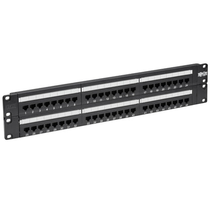 Tripp Lite N252-048 48-Port 2U Rack-Mount Cat6/Cat5 110 Patch Panel, 568B, Rj45 Ethernet, Taa