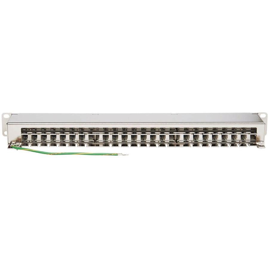 Tripp Lite N252-048-Sh-K Cat5E/Cat6 48-Port Patch Panel - Shielded, Krone Idc, 568A/B, Rj45 Ethernet, 1U Rack-Mount, Taa