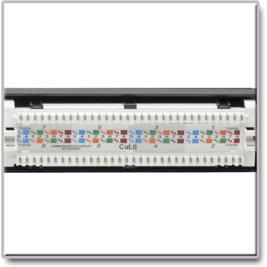 Tripp Lite N252-P24 Cat6 24-Port Patch Panel - Poe+ Compliant, 110/Krone, 568A/B, Rj45 Ethernet, 1U Rack-Mount, Taa
