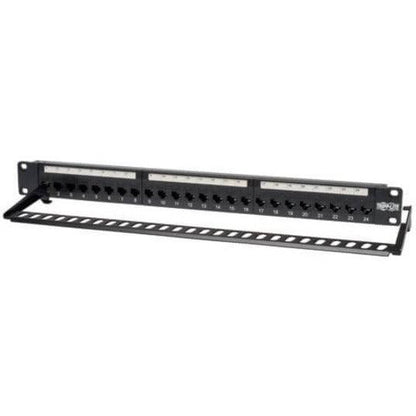 Tripp Lite N254-024 24-Port 1U Rack-Mount Cat6/Cat5 Feedthrough Patch Panel, Rj45 Ethernet, Taa