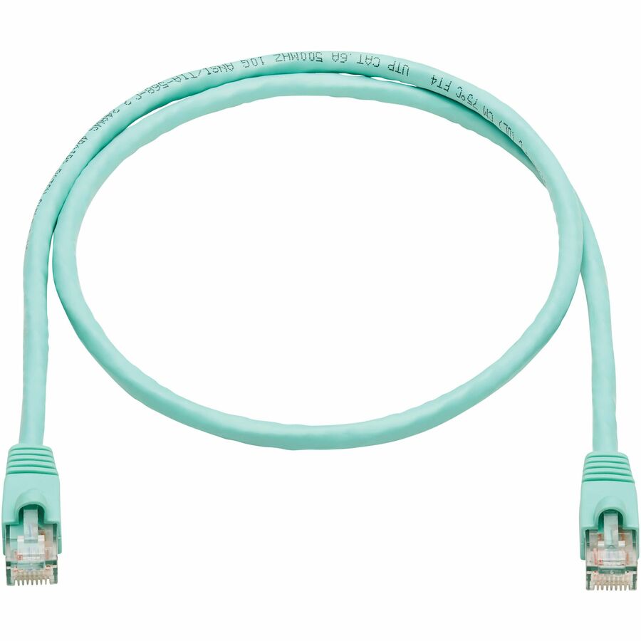 Tripp Lite N261-003-Aq Cat6A 10G Certified Snagless Utp Ethernet Cable (Rj45 M/M), Aqua, 3 Ft. (0.91 M)