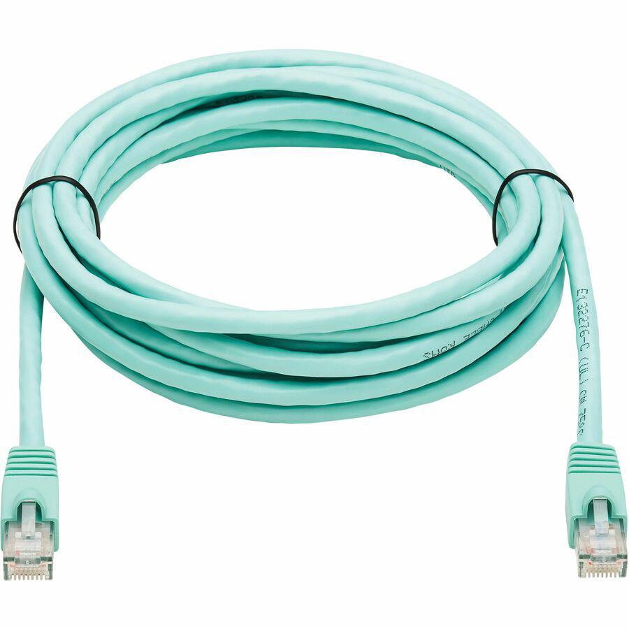 Tripp Lite N261-014-Aq Cat6A 10G Certified Snagless Utp Ethernet Cable (Rj45 M/M), Aqua, 14 Ft. (4.27 M)