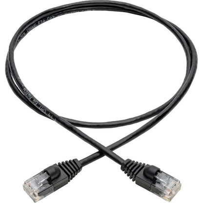 Tripp Lite N261-S03-Bk Cat6A 10G Snagless Molded Slim Utp Ethernet Cable (Rj45 M/M), Black, 3 Ft. (0.91 M)