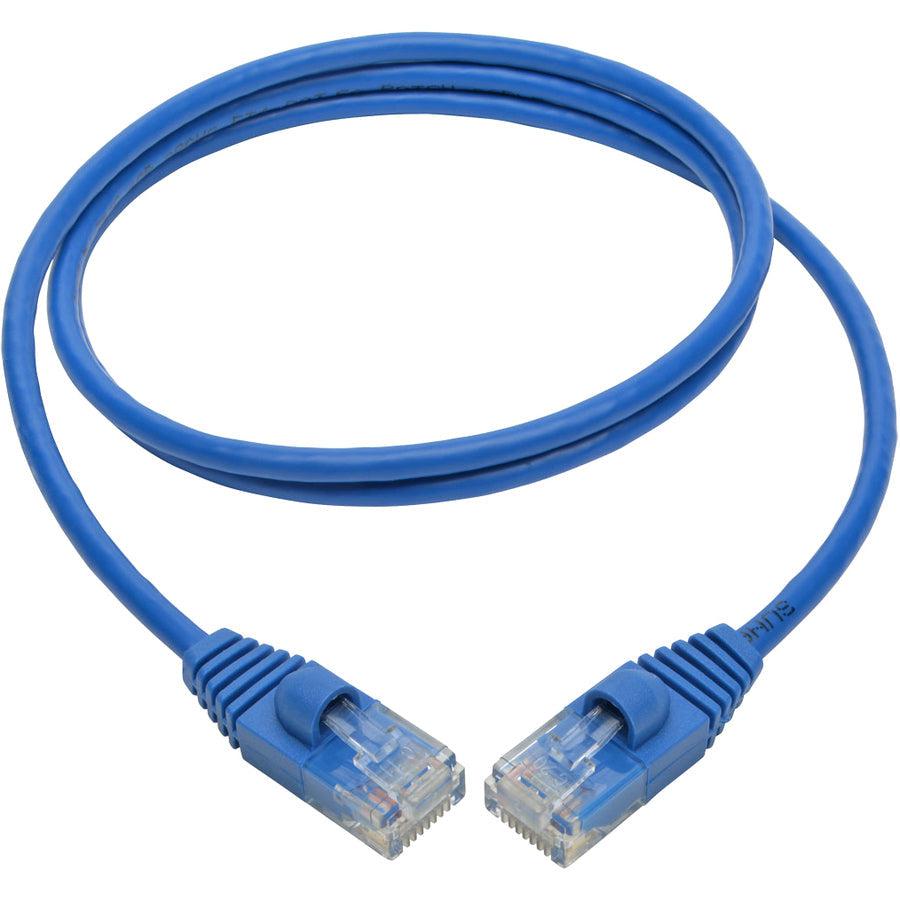 Tripp Lite N261-S03-Bl Cat6A 10G Snagless Molded Slim Utp Ethernet Cable (Rj45 M/M), Blue, 3 Ft. (0.91 M)