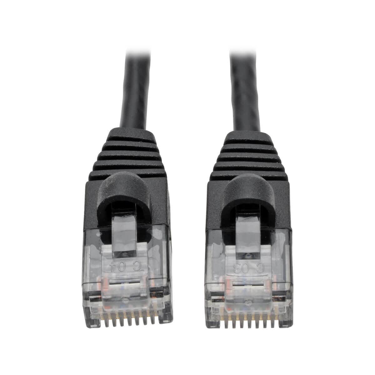 Tripp Lite N261-S04-Bk Cat6A 10G Snagless Molded Slim Utp Ethernet Cable (Rj45 M/M), Black, 4 Ft. (1.22 M)