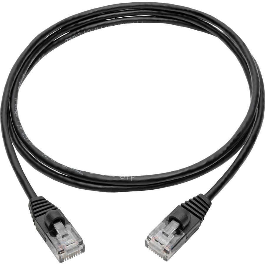 Tripp Lite N261-S04-Bk Cat6A 10G Snagless Molded Slim Utp Ethernet Cable (Rj45 M/M), Black, 4 Ft. (1.22 M)