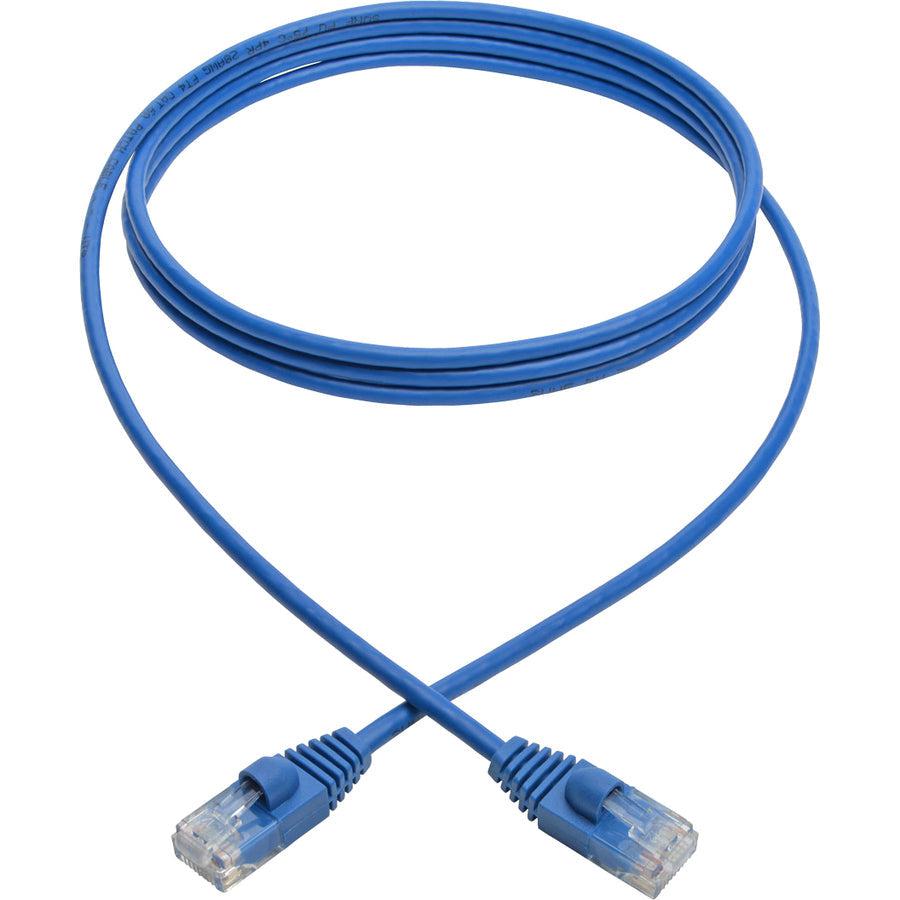 Tripp Lite N261-S06-Bl Cat6A 10G Snagless Molded Slim Utp Ethernet Cable (Rj45 M/M), Blue, 6 Ft. (1.83 M)