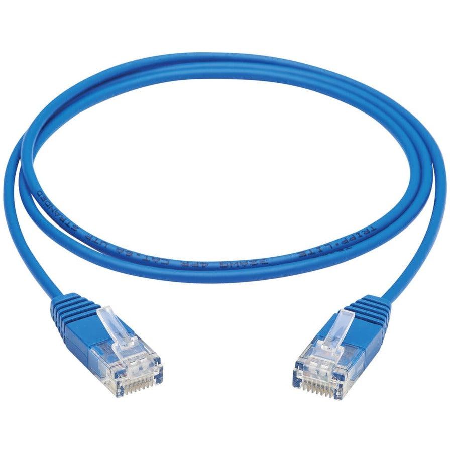 Tripp Lite N261-Ur03-Bl Cat6A 10G Certified Molded Ultra-Slim Utp Ethernet Cable (Rj45 M/M), Blue, 3 Ft. (0.91 M)