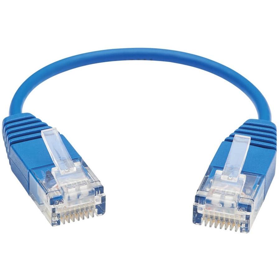 Tripp Lite N261-Ur6N-Bl Cat6A 10G Certified Molded Ultra-Slim Utp Ethernet Cable (Rj45 M/M), Blue, 6-In. (15.24 Cm)