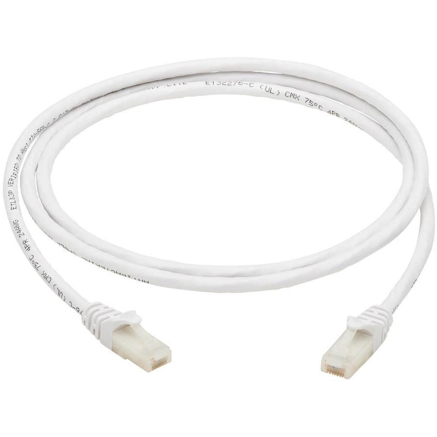 Tripp Lite N261Ab-003-Wh Safe-It Cat6A 10G Certified Snagless Antibacterial Utp Ethernet Cable (Rj45 M/M), White, 3-Ft. (0.91 M)