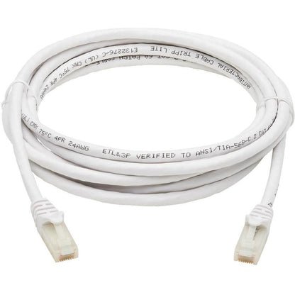 Tripp Lite N261Ab-010-Wh Safe-It Cat6A 10G Certified Snagless Antibacterial Utp Ethernet Cable (Rj45 M/M), White, 10-Ft. (3.05 M)