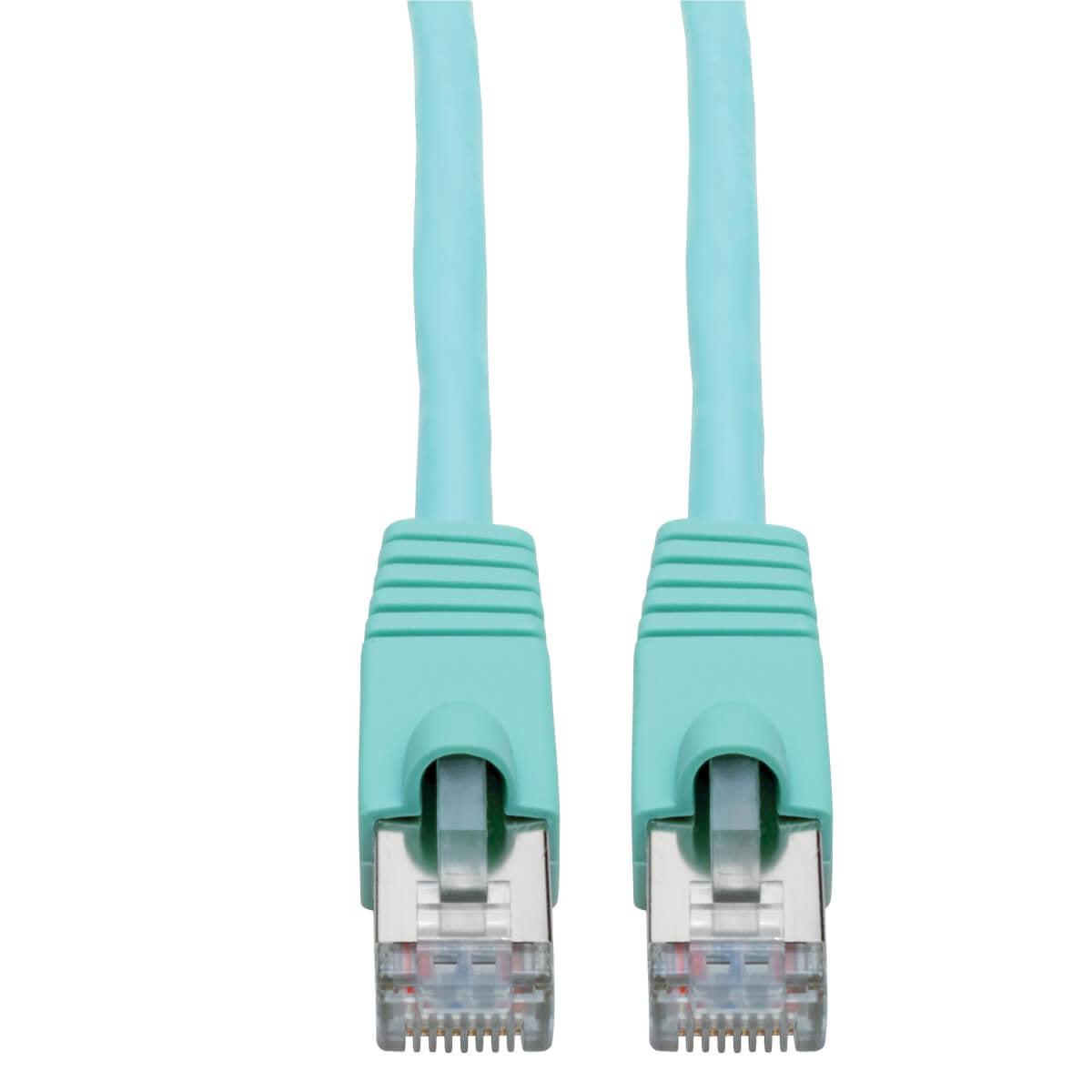 Tripp Lite N262-001-Aq Cat6A 10G-Certified Snagless Shielded Stp Ethernet Cable (Rj45 M/M), Poe, Aqua, 1 Ft. (0.31 M)