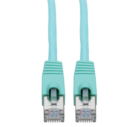 Tripp Lite N262-001-Aq Cat6A 10G-Certified Snagless Shielded Stp Ethernet Cable (Rj45 M/M), Poe, Aqua, 1 Ft. (0.31 M)