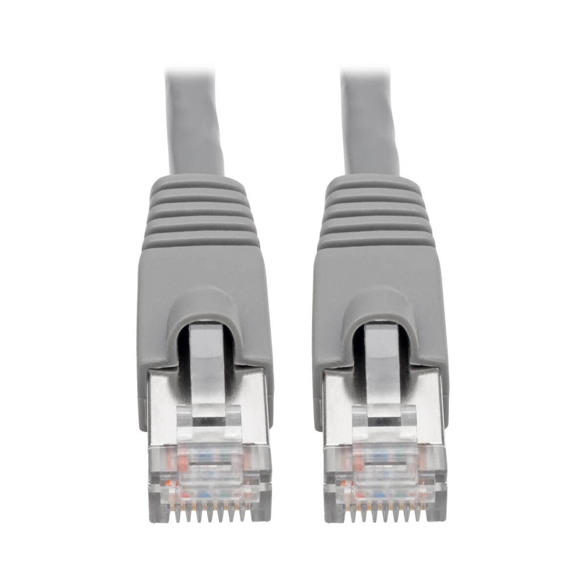 Tripp Lite N262-001-Gy Cat6A 10G-Certified Snagless Shielded Stp Ethernet Cable (Rj45 M/M), Poe, Gray, 1 Ft. (0.31 M)