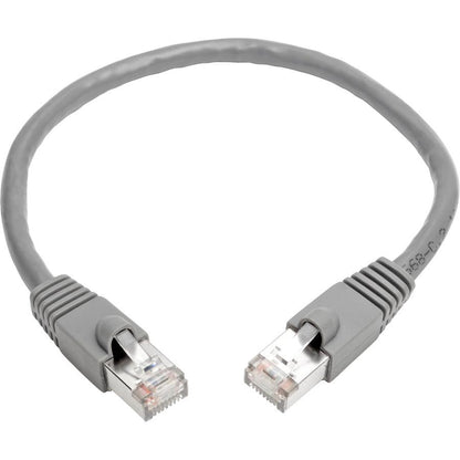 Tripp Lite N262-001-Gy Cat6A 10G-Certified Snagless Shielded Stp Ethernet Cable (Rj45 M/M), Poe, Gray, 1 Ft. (0.31 M)