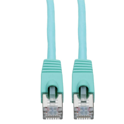 Tripp Lite N262-003-Aq Cat6A 10G-Certified Snagless Shielded Stp Ethernet Cable (Rj45 M/M), Poe, Aqua, 3 Ft. (0.91 M)