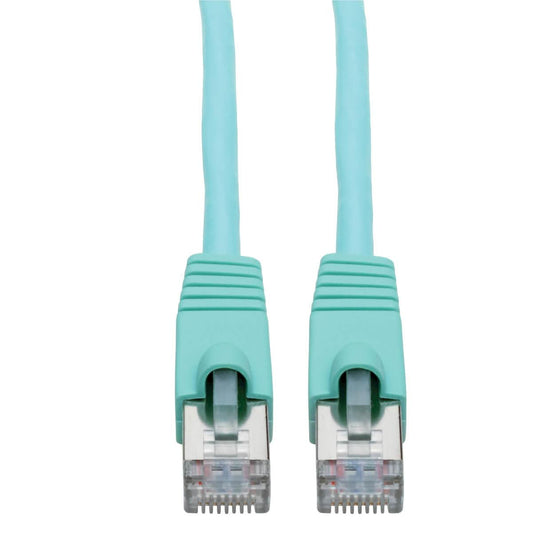 Tripp Lite N262-003-Aq Cat6A 10G-Certified Snagless Shielded Stp Ethernet Cable (Rj45 M/M), Poe, Aqua, 3 Ft. (0.91 M)