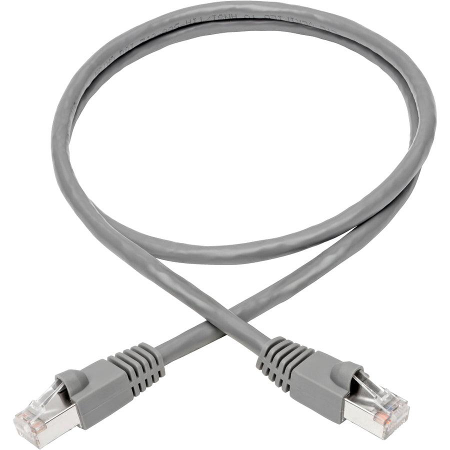 Tripp Lite N262-003-Gy Cat6A 10G-Certified Snagless Shielded Stp Ethernet Cable (Rj45 M/M), Poe, Gray, 3 Ft. (0.91 M)