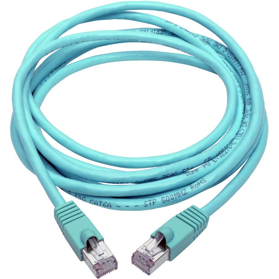 Tripp Lite N262-010-Aq Cat6A 10G-Certified Snagless Shielded Stp Ethernet Cable (Rj45 M/M), Poe, Aqua, 10 Ft. (3.05 M)