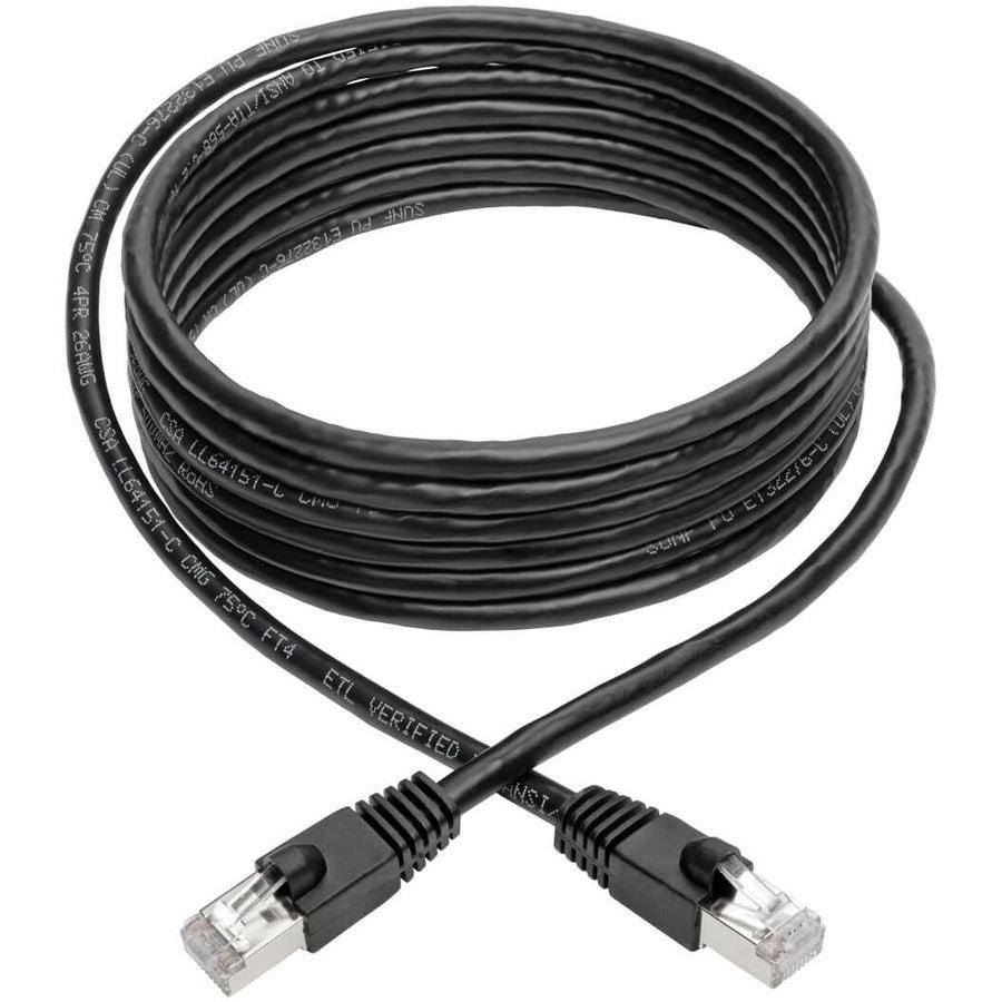 Tripp Lite N262-010-Bk Cat6A 10G-Certified Snagless Shielded Stp Ethernet Cable (Rj45 M/M), Poe, Black, 10 Ft. (3.05 M)