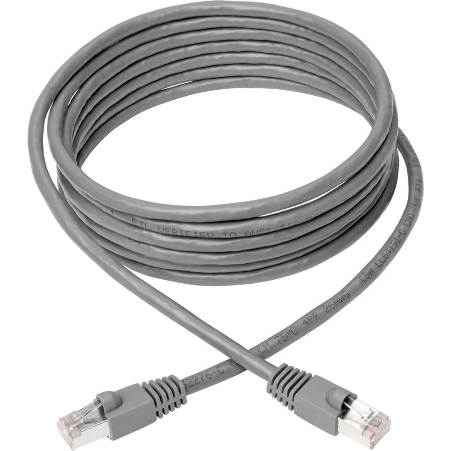 Tripp Lite N262-010-Gy Cat6A 10G-Certified Snagless Shielded Stp Ethernet Cable (Rj45 M/M), Poe, Gray, 10 Ft. (3.05 M)