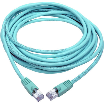 Tripp Lite N262-020-Aq Cat6A 10G-Certified Snagless Shielded Stp Ethernet Cable (Rj45 M/M), Poe, Aqua, 20 Ft. (6.09 M)