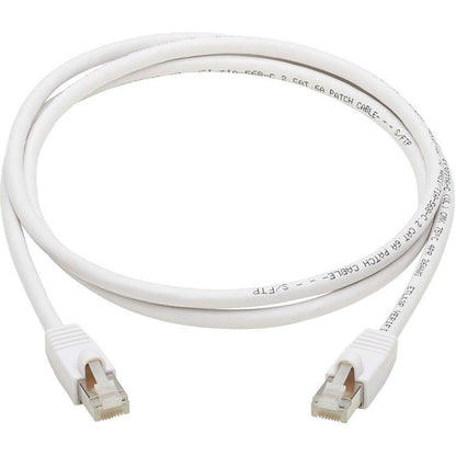 Tripp Lite N262Ab-003-Wh Safe-It Cat6A 10G Certified Snagless Antibacterial S/Ftp Ethernet Cable (Rj45 M/M), Poe, White, 3-Ft. (0.91 M)