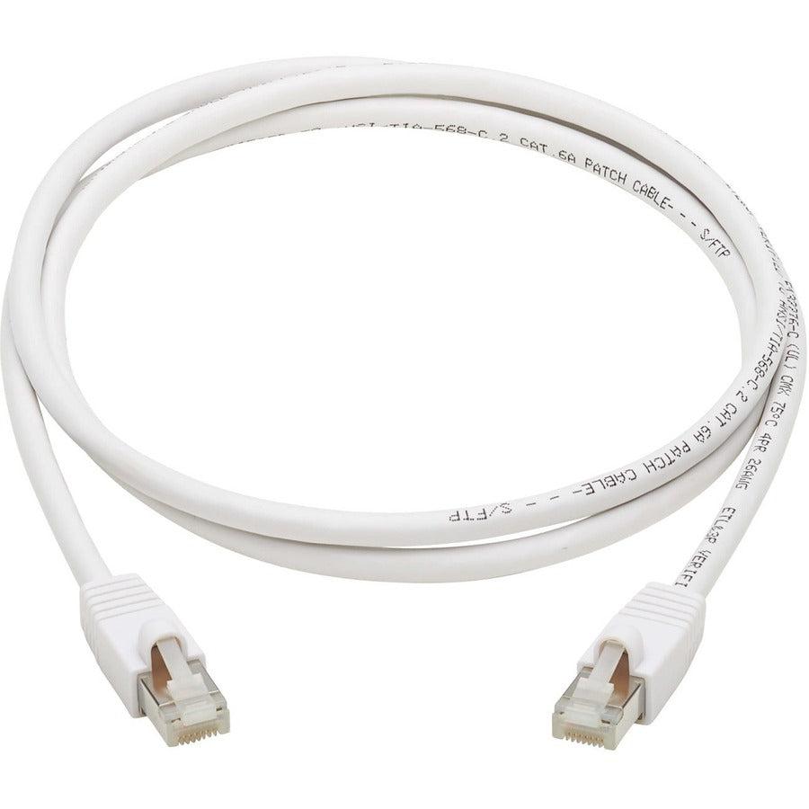 Tripp Lite N262Ab-005-Wh Safe-It Cat6A 10G Certified Snagless Antibacterial S/Ftp Ethernet Cable (Rj45 M/M), Poe, White, 5-Ft. (1.52 M)