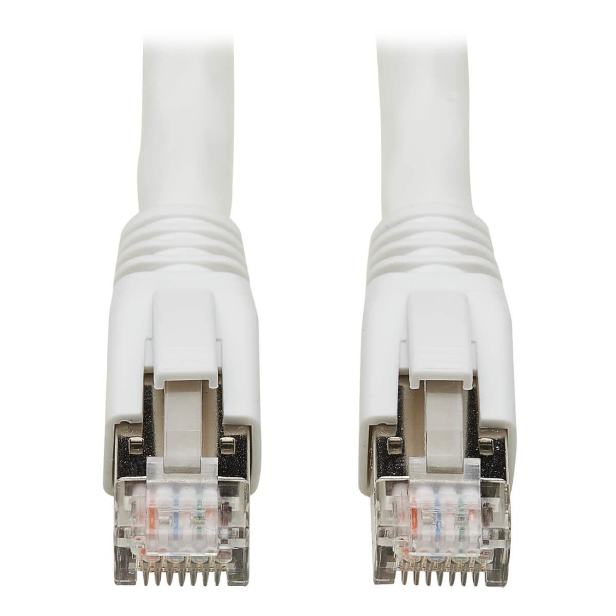 Tripp Lite N272-003-Wh Cat8 25G/40G-Certified Snagless Shielded S/Ftp Ethernet Cable (Rj45 M/M), Poe, White, 3 Ft. (0.91 M)