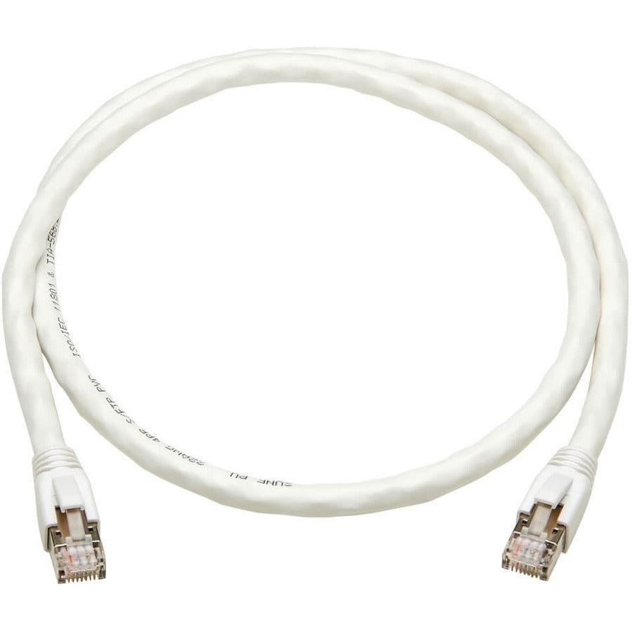 Tripp Lite N272-003-Wh Cat8 25G/40G-Certified Snagless Shielded S/Ftp Ethernet Cable (Rj45 M/M), Poe, White, 3 Ft. (0.91 M)