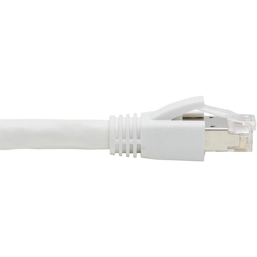 Tripp Lite N272-006-Wh Cat8 25G/40G Certified Snagless Shielded S/Ftp Ethernet Cable (Rj45 M/M), Poe, White, 6 Ft. (1.83 M)