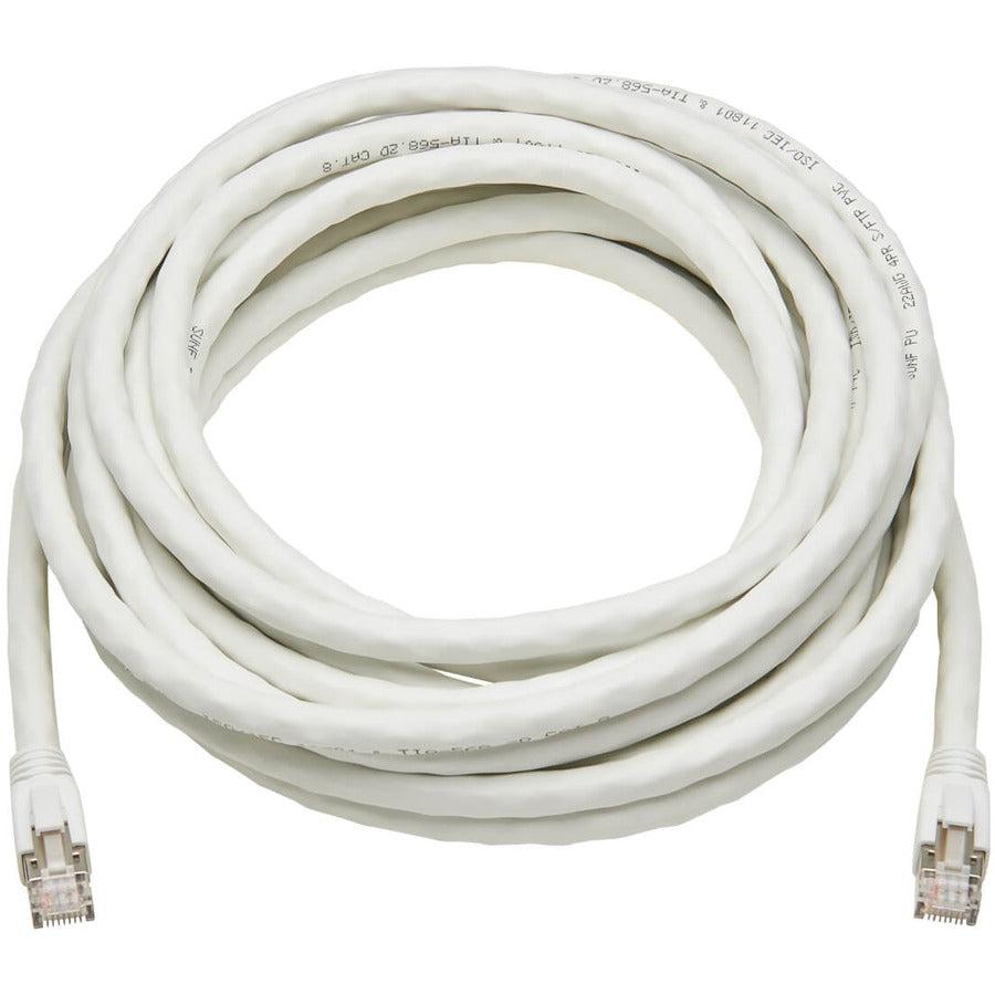 Tripp Lite N272-025-Wh Cat8 25G/40G Certified Snagless Shielded S/Ftp Ethernet Cable (Rj45 M/M), Poe, White, 25 Ft. (7.62 M)