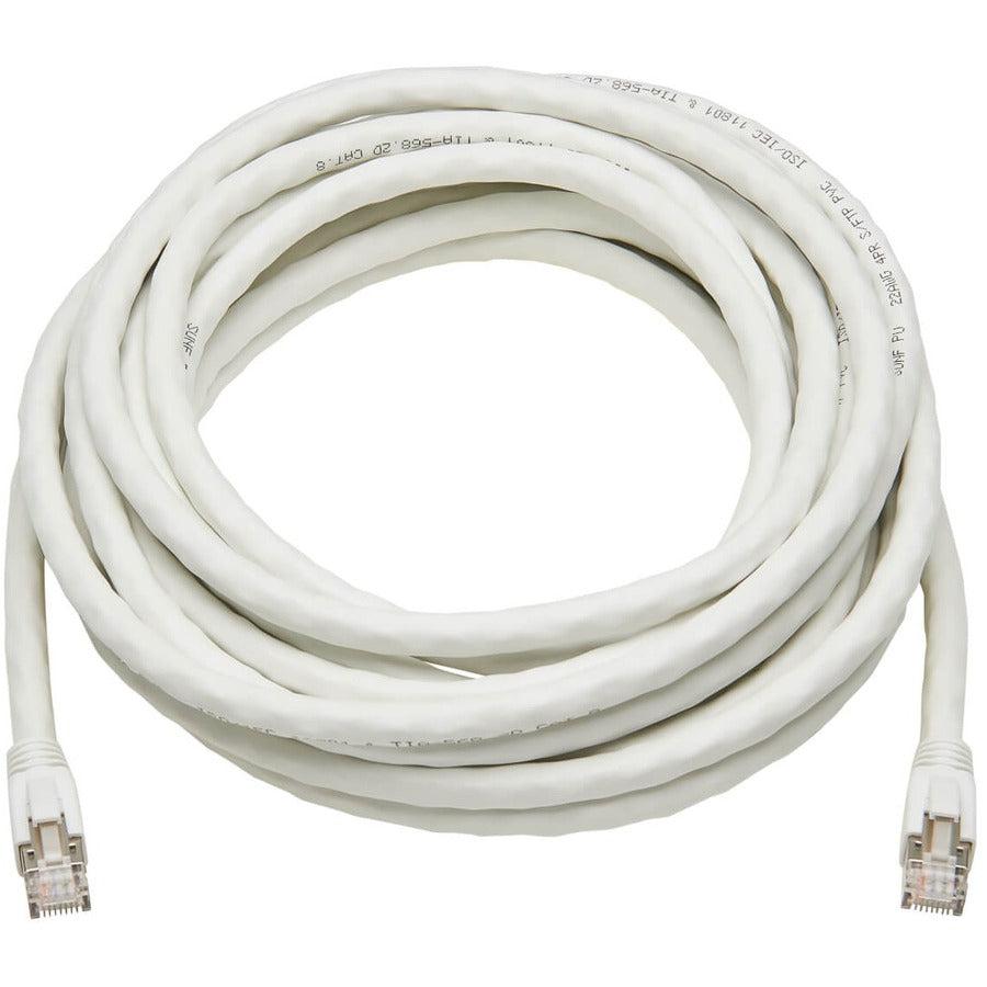 Tripp Lite N272-030-Wh Cat8 25G/40G-Certified Snagless Shielded S/Ftp Ethernet Cable (Rj45 M/M), Poe, White, 30 Ft. (9.14 M)