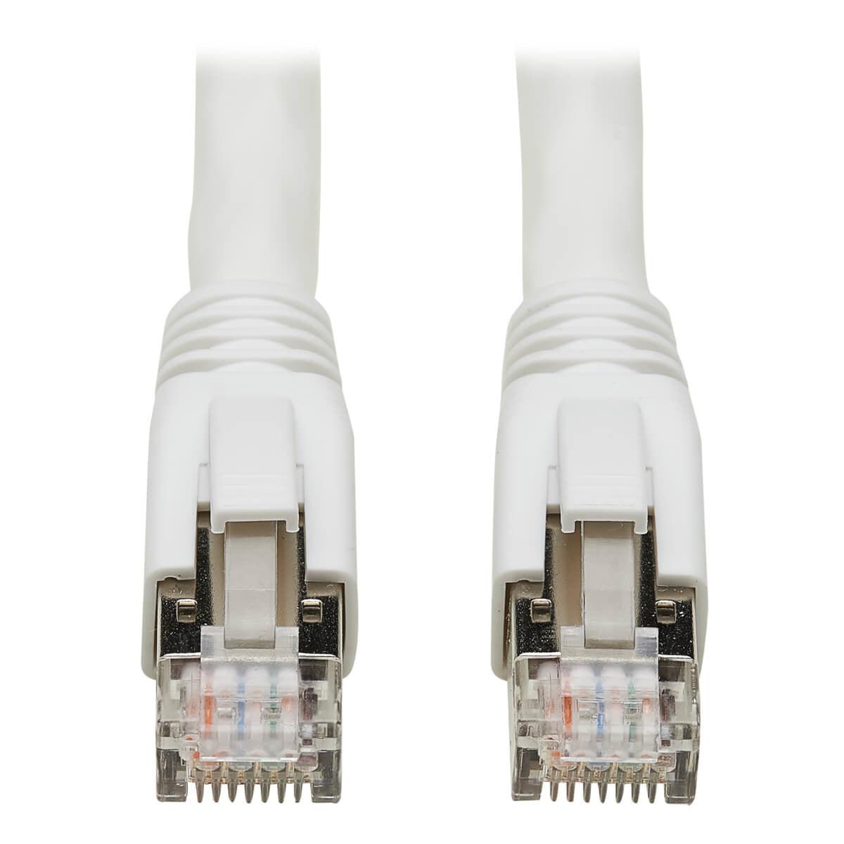 Tripp Lite N272-050-Wh Cat8 25G/40G-Certified Snagless Shielded S/Ftp Ethernet Cable (Rj45 M/M), Poe, White, 50 Ft. (15.24 M)